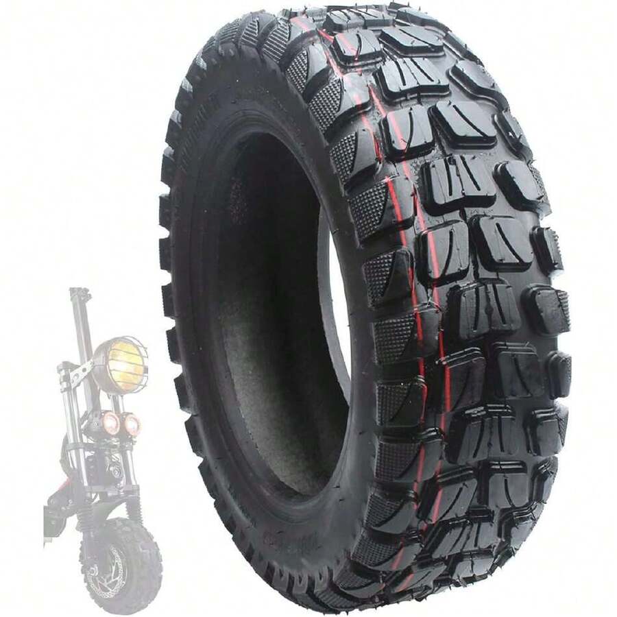 Electric Scooter Tires 90/65-6.5 11 Inch Off-Road Tire & Universal Tubeless Vacuum Tire For Electric Scooter And Compatible With 100/65-6.5 Electric Scooter Replacement Tires (90/65-6.5),41159940 - Màu Hồng Tươi - Xem 1