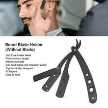 1 件剃须套装，含高级折叠剃刀 - 理发店品质直刃剃刀，适用于男士面部护理、手动剃须、修剪胡须和理发 - 不锈钢材质，符合人体工程学设计，便携且节省空间 - 多色 - 查看 3