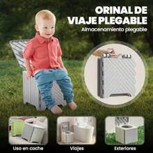 KIONO 3 en  Orinal de aje Portatil para Niños Portatil Orinal de Emerncia Niños y Niñas para ajes ene con 5 Bs de Limpieza Portatil Orinal de Emerncia para ajes Camping Inter y Exter Verde - verde - Ver 3