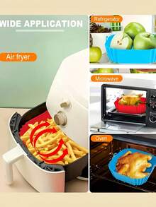Reusable Silicone Square Air Fryer Liner, Kitchen Accessory, Replacement For Disposable Baking Pan, Premium Silicone Cookware Oven Liner Baking Pan Air Fryer Basket Mat Bowl, Easy To Clean Back To School Kitchen Accessory - Multicolor - View 12