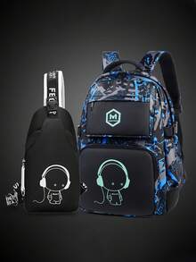 17 Inch Men's PU Leather Laptop Bag, Men's Briefcase, Men's Waterproof Messenger Bag, Men's Shoulder Laptop Bag , Valentines Gifts - Black - View 11