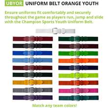 Champion Sports - Cinturones de béisbol y sóftbol para adultos y jóvenes, en varios colores,41154910 - Rojo y blanco - Ver 5