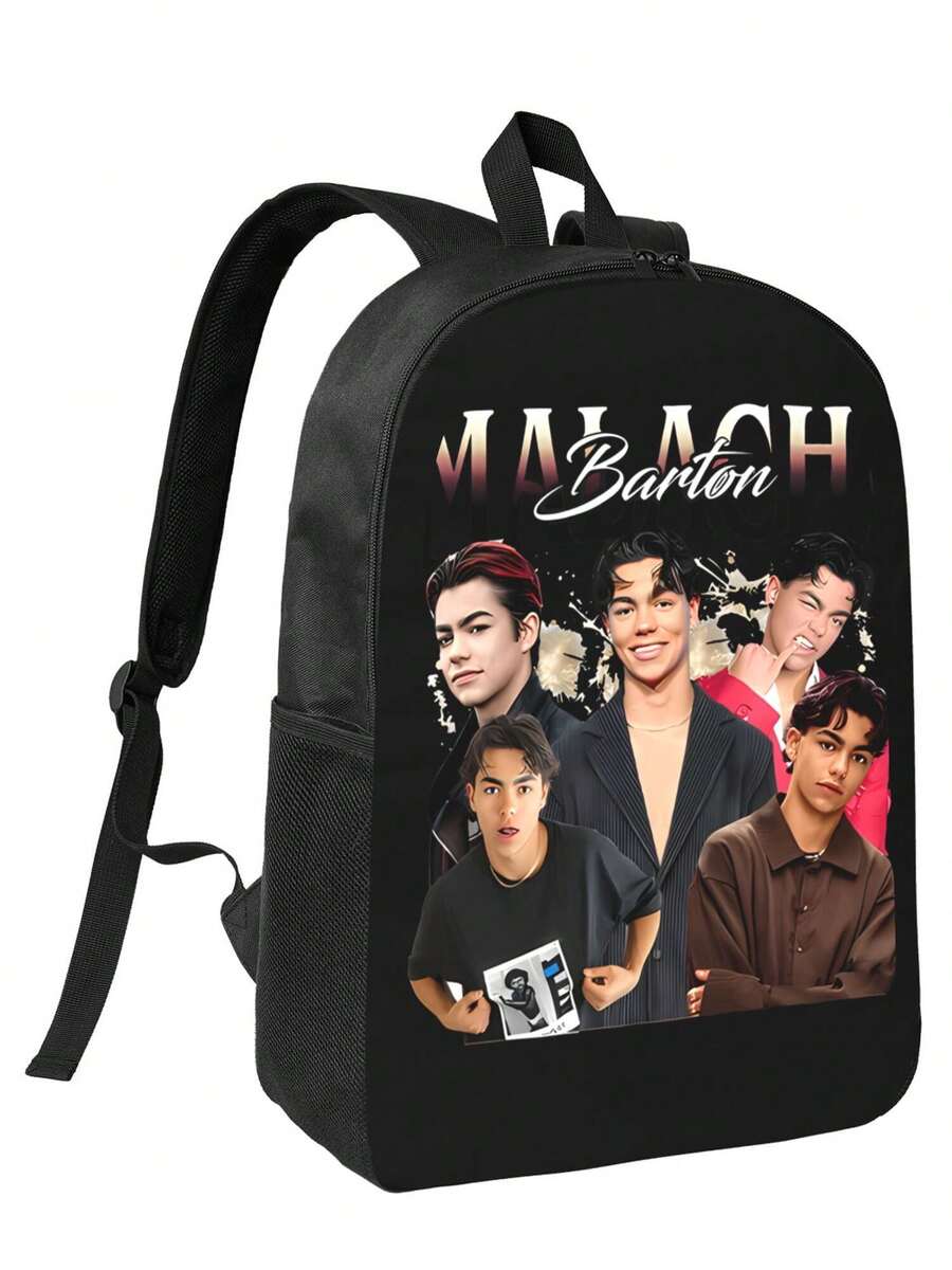 Vintage Malachi Barton T Shirt Zombies Inspired Malachi Burton Victor Shirt Retro 90s Tee Hiphop Clothes Tv Show Merch Fans Gift Polyester Printed Backpack - Vibrant Patterns With Water-Resistant Fabric - 長方形 - 查看 1