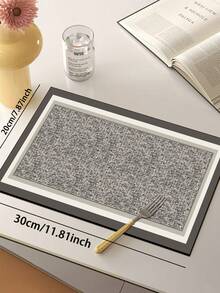 1 tấm lót bếp bằng gel silica, chất liệu giống vải lanh với họa tiết màu xám, kết hợp với viền ba màu be, xám nhạt và xám đậm, thiết kế tối giản. - Nhiều màu - Xem 15