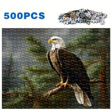 500/1000pcs Adult Puzzle - Large Eagle & Forest Wildlife 5D Illusion Effect, Challenging 3D Cube-Like Pieces, Portable Box For Adults & Families, /Christmas/Holiday Gift (500 Or 1000pcs) - Puzzle Lovers Choice 1000-Piece Vibrant Scenic Art Paper Puzzle For Adults – Relaxing Brain Teaser, Ultimate Stress-Buster, Luxury Holiday Gift Idea - Multicolor - View 3