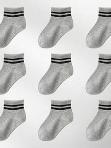 3/6/9/15 Pairs Kids Cartoon Pattern Socks, Breathable Mid-Calf Socks For Home And School Wear, Spring/Summer - Multicolor - View 16