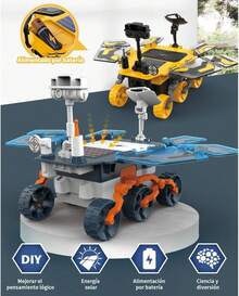 Juguete De Rover, Juguete Educativo Stem Con 2 Modos (/BateríA), Modelo De Coche Para Montar, Para 8 A 15 AñOs (Amarillo) - Azul - Ver 10