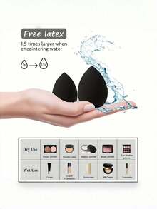 1pc/2pcs/3pcs/4pcs/6pcs/12pcs/16pcs Random Color & Shape Makeup Sponge Set, Makeup Sponge, Multi-Color Latex-Free Water Drop Shaped Sponge, Dry & Wet Dual Use For Foundation Blending, Suitable For Cream, Powder, Liquid, Easy To Use,Giveaways,Travel,Cheap Stuff,Travel Essential - Multicolor - View 6
