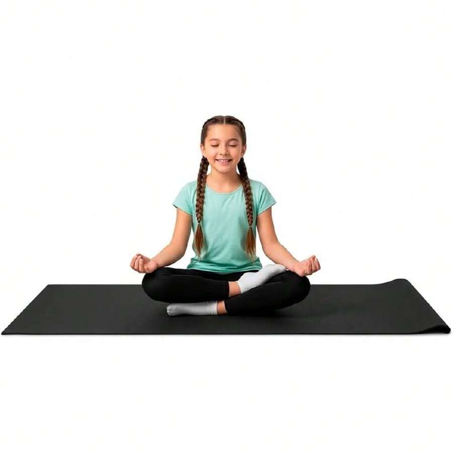 Tapete de Yoga Infantil Negro 135x70cm de 6mm Grosor. Antiderrapante y Acolchonado. Ideal para uso en Interiores y Exteriores. No Tóxico.,41150152 - Multicolor - Ver 1