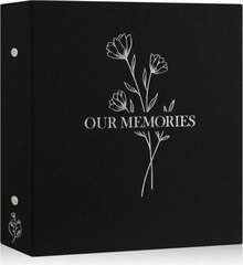 Lanpn Photo Album 4x6 1000 Pockets, Extra Large Big Capacity Linen OUR MEMORIES Hardcover Large Photo Book Photobook That Holds 1000 Vertical And Horizontal Pictures Black - ColorB - 查看 1