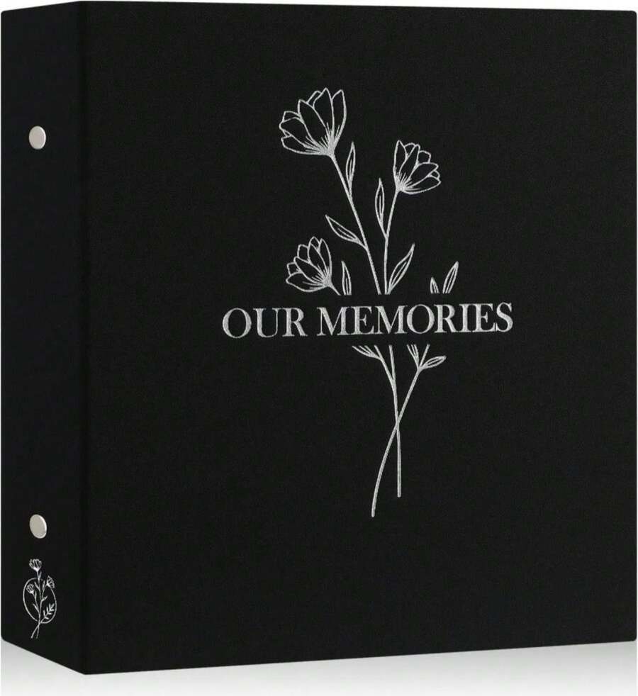 Lanpn Photo Album 4x6 1000 Pockets, Extra Large Big Capacity Linen OUR MEMORIES Hardcover Large Photo Book Photobook That Holds 1000 Vertical And Horizontal Pictures Black - ColorB - 查看 1