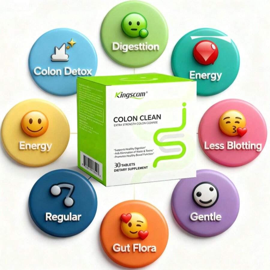 Kingscom Intestinal Cleanse Tablets (30 Tablets) | Gentle Herbal Supplement, Take 1–2 Tablets Daily - 30 Count - View 1