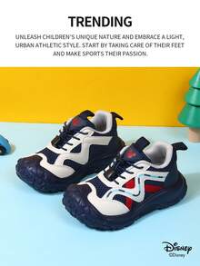Disney 1 Pair  Collaboration Children's Sneakers, Suitable For Daily Wear, Festivals, Sports, Outdoor Activities, Comfortable, Non-Slip, Breathable (Boys' Sneakers, Boys' Skate Shoes, Children's Sneakers, Girls' Sneakers, Girls' Skate Shoes) - Blue - View 2