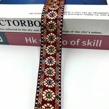 Dây ren jacquard polyester mới, rộng 3cm, kiểu Bohemian, dài 10 thước, thích hợp để trang trí cổ tay áo, cổ áo, viền mũ, rèm cửa, trang trí nhà cửa, đồ thủ công may vá. - A - Xem 11