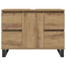 vidaXL Waschbeckenunterschrank Artisan-Eiche 80x33x60 Cm Holzwerkstoff - Giallo - Visualizzare 4