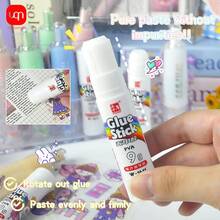 2 piezas de pegamento doble cara de gran capacidad, 3 piezas de barras de pegamento sólido blanco, 2 piezas de pegatinas de dibujos animados lindos, conjunto de herramientas de aprendizaje de alto valor, artículo esencial para volver a la escuela - Conjuntos - Ver 3