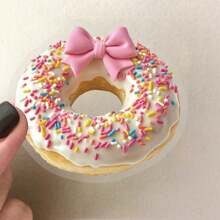 50 Pieces Transparent INS Cartoon Donut Stickers - Waterproof Clear PET Handbook Materials & Decorative Decals For Guitars - 50PCS - View 4