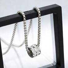 Cadena de cintura de acero de titanio para hombres, cadena de suéter versátil y de moda con sensación de alta gama - Brillante - Ver 2