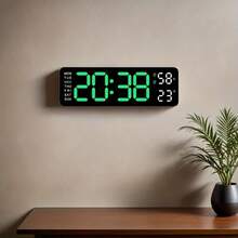 1pc Minimalist Large Screen LED Wall Mounted/Freestanding Multi-Function Silent Living Room Clock Displaying Time, Date, Temperature, Humidity With Large Font - Multicolor - View 11