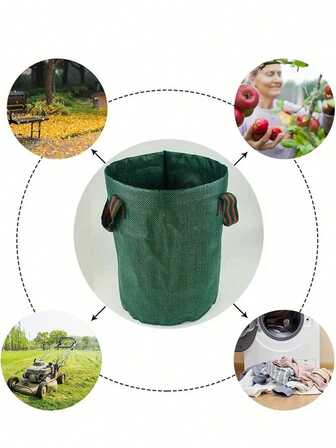 1 Pack, 16/32/72 Gallon Large Capacity Reusable/Collapsible Gardening Trash Bags, Durable Yard Waste Bags For Lawn, Pool, Leaves, Outdoor Camping Collapsible Garbage Cans
