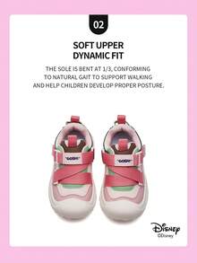 Disney 1 Pair Mickey Mouse Collaboration Children's Sneakers, Suitable For Daily Wear, Festivals, Sports, Outdoor Activities, Comfortable, Non-Slip, Breathable (Boys' Sneakers, Boys' Skate Shoes, Children's Sneakers, Girls' Sneakers, Girls' Skate Shoes) - Pink - View 4