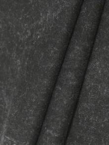 230g Washed, Profitable Cat Print T-Shirt, High-Quality Wax Printed Cotton Retro Fashion Brand T-Shirt, Men's T-Shirt, Beach Essential, Men's Summer Outfit Summer T-Shirt, Holiday Gift, Perfect Gift - 黑色 - 查看 4