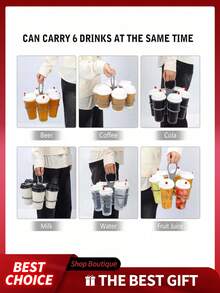 1/2 piezas Soporte plegable y giratorio portátil para tazas de fiesta/café, set de 6 piezas, estante de tazas creativo - Multicolor - Ver 4