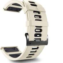 OFNRBRF 22/26mm Sport Silicone Band Compatible with Garmin Fenix8/7X/7 Pro/7/6 Pro/6/5 Plus/5,Quick-Fit Strap for Fenix E/Forerunner965 955/Descent G1/Approach S60 S62/epix Pro 47MM/quatix 7Pro - Azul y blanco - Ver 28