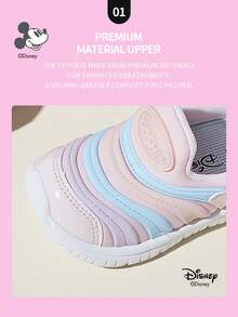 Disney 1 Pair  Collaboration Children's Sneakers, Suitable For Daily Wear, Festivals, Sports, Outdoor Activities, Comfortable, Non-Slip, Breathable (Boys' Sneakers, Boys' Skate Shoes, Children's Sneakers, Girls' Sneakers, Girls' Skate Shoes) - Pink - View 3