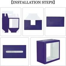 Elegant Purple Card Box For Celebrations - Perfect For Weddings, Showers, Birthdays & Graduations - Purple Card Box - View 3