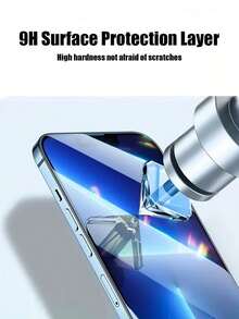 3pcs High Definition Tempered Glass Screen Protector, 1:1 Retina Display, Scratch-Resistant, Shatterproof, , Compatible With Apple X/XR/11/12/13/14/15/16/16 Plus/16 Pro/16 Pro Max/16e/17/17 Air/17 Pro/17 Pro Max Series - 3 Pcs - Transparent - View 8