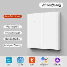 1 Công tắc cảm ứng thông minh tiêu chuẩn EU với mặt kính cường lực, hỗ trợ hai chế độ lắp đặt có/không dây trung tính, 1/2/3 công tắc màu trắng đen, WiFi & Bluetooth, thiết kế lắp đặt nhanh tách rời, tương thích với Alexa Tuya Yandex Alice Smart Life, điều khiển từ xa bằng giọng nói qua ứng dụng và hẹn giờ chiếu sáng nhà cửa. - Nhiều màu - Xem 18