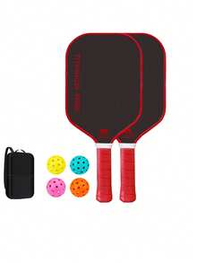 Titanium Wire Carbon Fiber High-Quality Pickleball Paddle With Carrying Bag And Four Balls - Multicolor - View 8