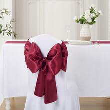 12 Pack Burgundy Satin Table Runner 12x108 Inches Long, Silk-Like Smooth Table Decor For Wedding Birthday Party - Burgundy - View 4