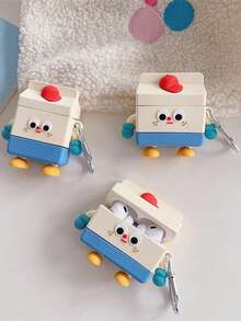 Funny Phone Case,Ugly Phone Case Milk Carton Silicone Earphone Case, Anti-Drop Anti-Scratch Earphone Protective Cover, Compatible With Apple 1/2/3/4/Pro/Pro2(Nd) - Multicolor - View 5