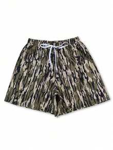 Men's Camo Graphic Swimming Trunks Shorts Summer Thin Drawstring Athletic Shorts With Pockets - 迷彩-1 - 查看 2