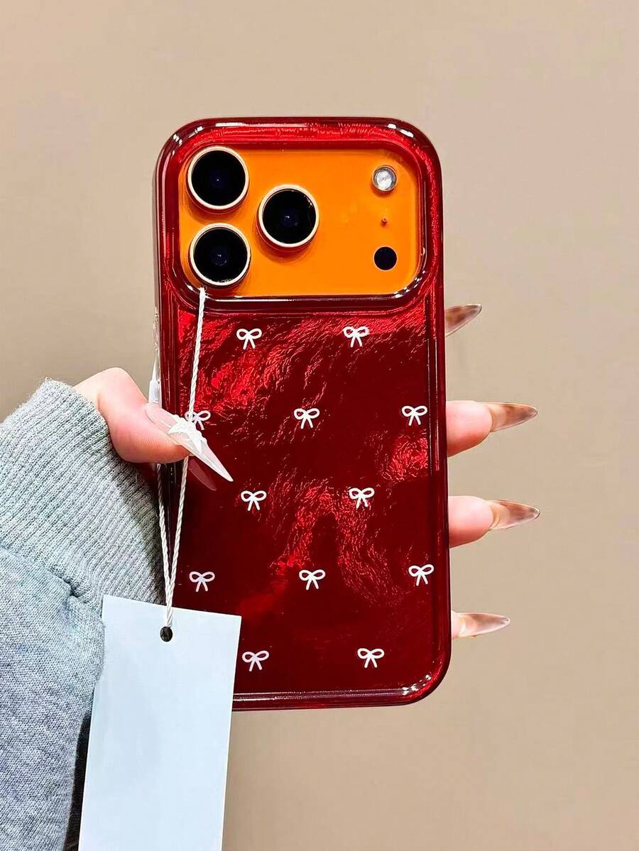 1 pieza Funda de teléfono TPU antideslizante con diseño de lazo compatible con Apple 11 Pro Max/12 Pro Max/13 Pro Max/14 Pro Max/15 Pro Max/16 Pro Max/17 Pro Max - Multicolor - Ver 1