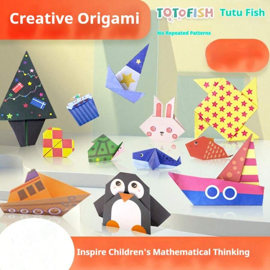 2026新款 - 1件套儿童3D艺术折纸创作套装，可制作成3D展示模型，幼儿园手工课材料，幼儿成就培养创意礼盒 - 完美礼物 - 生日礼物 - 男孩礼物 - 女孩礼物 - 复活节礼物 - 情人节礼物