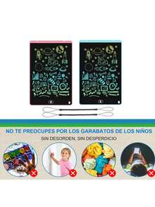 12 Pulgadas Pizarrón Mágico,  Tablero Electrónico de Dibujo a Color para Niños , Función de Bloqueo y Borrado, juguete educativo portátil para niños y niñas a partir de 3 años para educación en el hogar - Rectángulo - Ver 5
