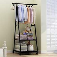 2-Tier Rolling Garment Rack: Heavy Duty Clothes Hanger Rack With Bottom Wheels - Black - View 4