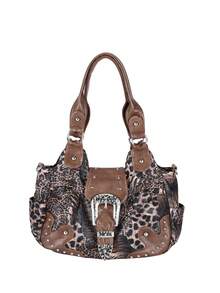 Women's Leopard Print Handbag, PU Dumpling Shoulder Bag With Multiple Pockets, Shoulder Bag For Phone And Coins - Brown - View 13