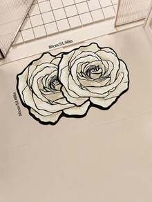 1 pieza Alfombra de tierra de diatomeas con diseño de flor de rosa, impresión de alta definición, bordes suaves, absorción instantánea y secado rápido, resistente al moho, suave y cómoda, fácil de limpiar, fondo duradero con resistencia a la fricción, alfombra de baño, alfombra de cocina, tapete de baño, alfombra de baño, felpudo, alfombra pequeña, alfombra, tapete de piso, decoración del hogar, alfombra de área, tapete exterior, alfombra de dormitorio, alfombra lavable - Multicolor - Ver 16