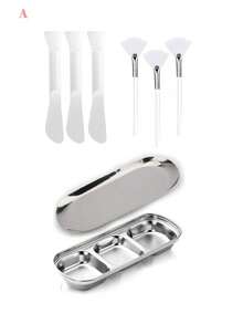 4-24件套美容面膜工具套装，包含不锈钢搅拌碗、托盘、玫瑰金分隔托盘，以及面膜混合和涂抹工具。套装包含3个玫瑰金搅拌碗、1个玫瑰金小托盘、1个分隔托盘、3个硅胶双头搅拌铲、3个扇形面膜刷、9个压缩洁面海绵和3个可调节发圈。适合派对、睡衣派对、SPA、送礼等场合。 - 彩色 - 查看 33