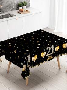 1 Khăn trải bàn sinh nhật màu đen vàng, 220*130cm, Khăn trải bàn nhựa chúc mừng sinh nhật, 30, 40, 18, 21, 50, 60, 70 tuổi, Khăn trang trí tiệc sinh nhật, Trang trí sinh nhật, Đồ dùng tiệc sinh nhật, Quà tặng sinh nhật, Trang trí bàn tiệc sinh nhật, Trang trí nhà cửa, Trang trí nhà bếp, Trang trí bàn, Quà lưu niệm tiệc sinh nhật - vàng đen - Xem 6