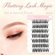 Lashes Cluster False Lashes, False Lashes That Naturally, False Lashes That Can Be Grown At Home By Yourself, 144 Clusters Of False Lashes - 黑色 - 查看 6