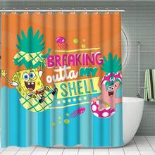 一套卡通图案浴帘套装，包含12个挂钩、180*180厘米防水浴帘、防滑垫、U型马桶垫和马桶盖，适用于房间、卧室、家居、浴室装饰及配件，也是节日礼物的理想之选。 - A - 查看 12