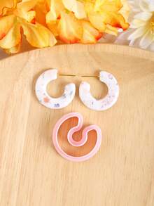 Simple Geometric Polymer Clay Cutters, Heart Shape Clay Cutters For DIY Jewelry Making And Pendant Making, Plastic Jewelry Design Earring Mold, No Power Supply Needed - Clay Cutters - View 13