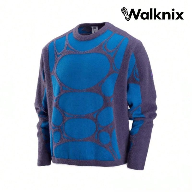 Nike Project F.R.O.G. Jelly Cage Comfortable Round Neck Loose Soft Knit Sweater Sweater Men - Multicolor - View 1