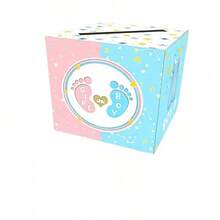 Gender Reveal Party Supplies, Foldable Voting Box, Red & Blue Voting Cards, Baby Gender Reveal Party Fun Props, 1st Birthday Party Decorations, Voting Box + Cards, Cartoon Costume Sign Cards, Voting Slips - Voting Box + Cards - View 6