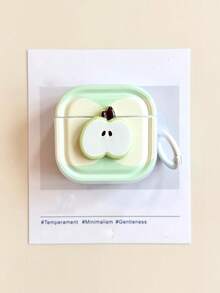 苹果图案苹果绿蓝牙耳机盒，防震防刮耳机盒，兼容苹果1/2/3/4/Pro/Pro2(Nd)/Pro3(Rd) - 綠色 - 查看 7